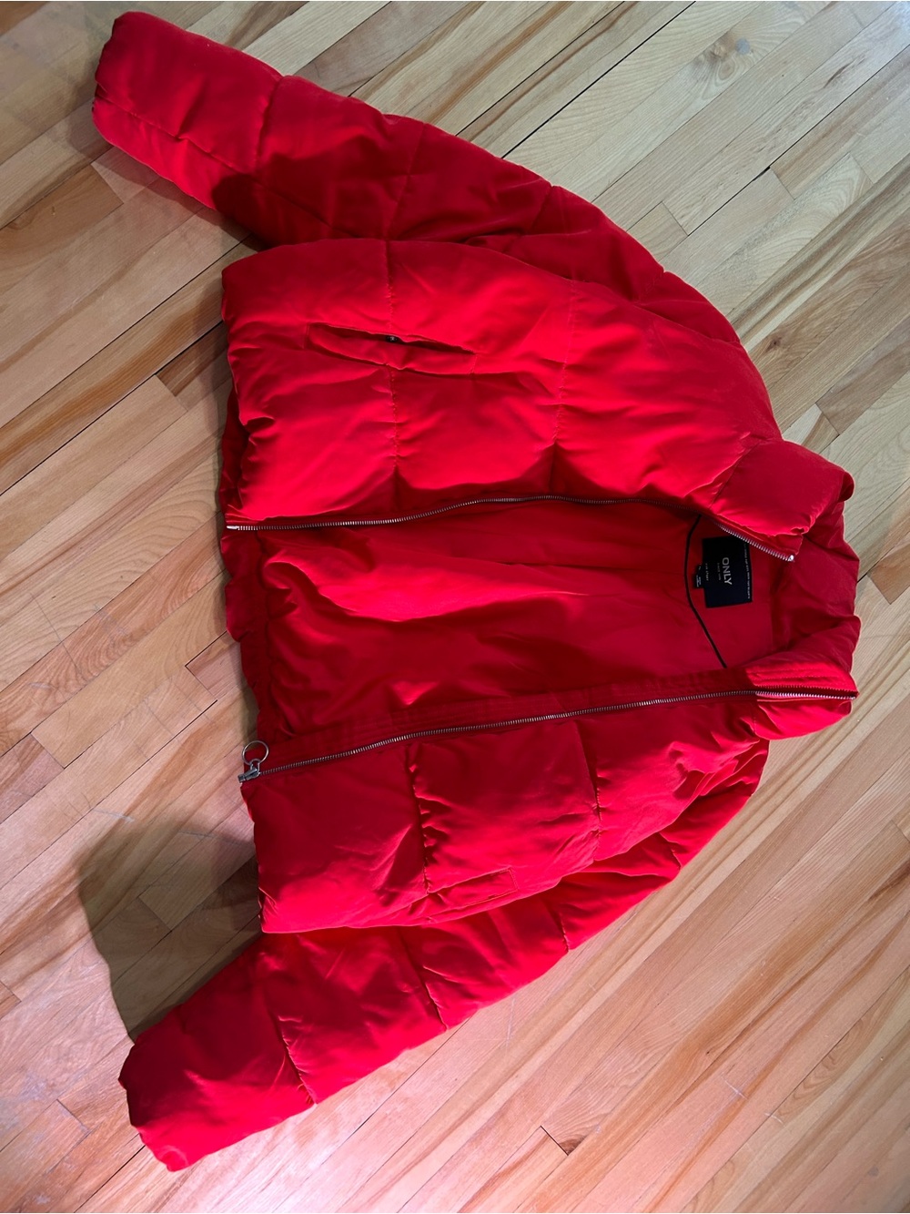 Only Red Puffer Jacket - Picture 3 of 9